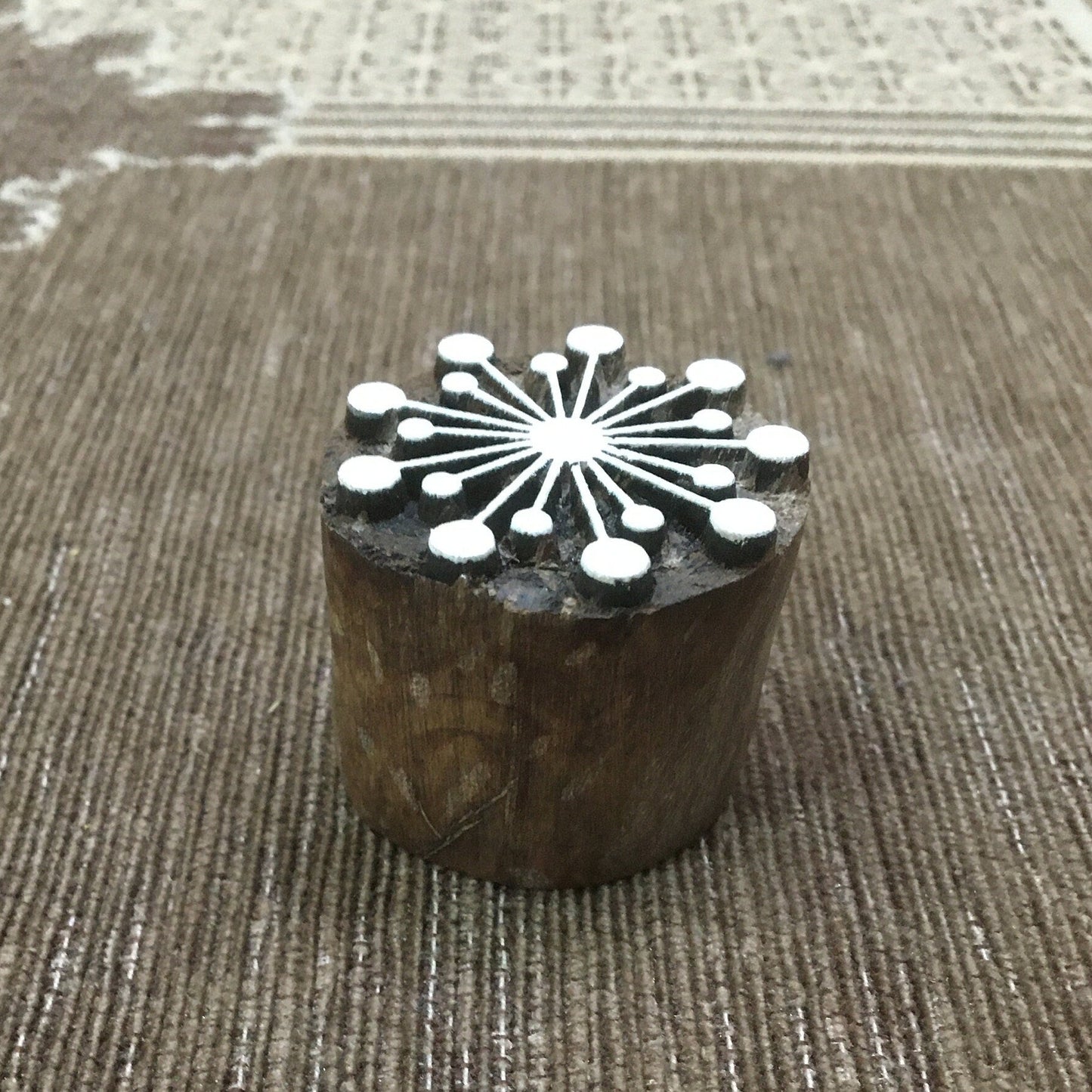 Christmas Bauble Wooden Carved Stamp Block