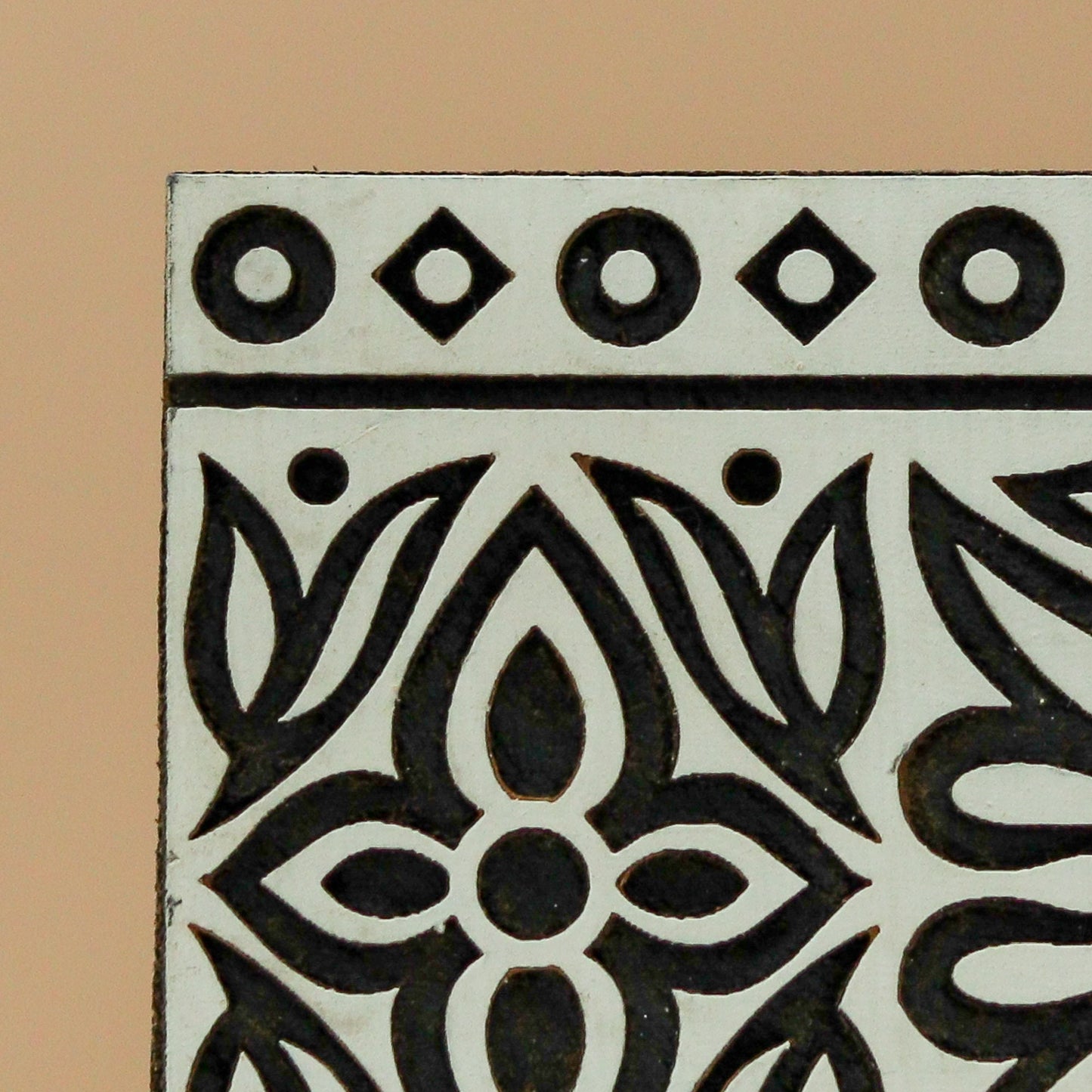 Mini Border stamp, hand carved Indian wood printing block; textile stamp; pottery stamp,