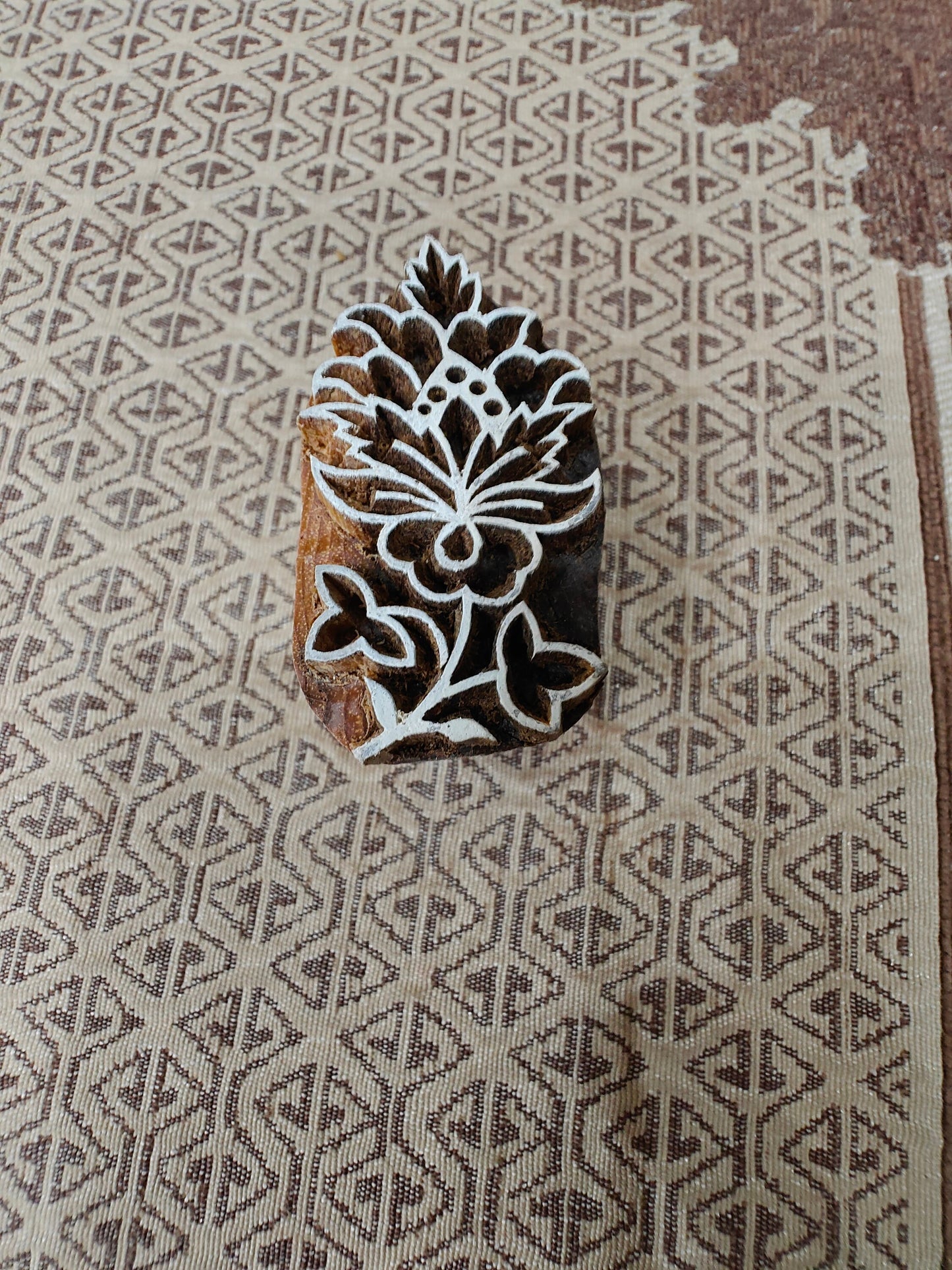 Mini Floral pottery stamp ceramic mold scrapbooking tjap batik printing floral carved stamps.