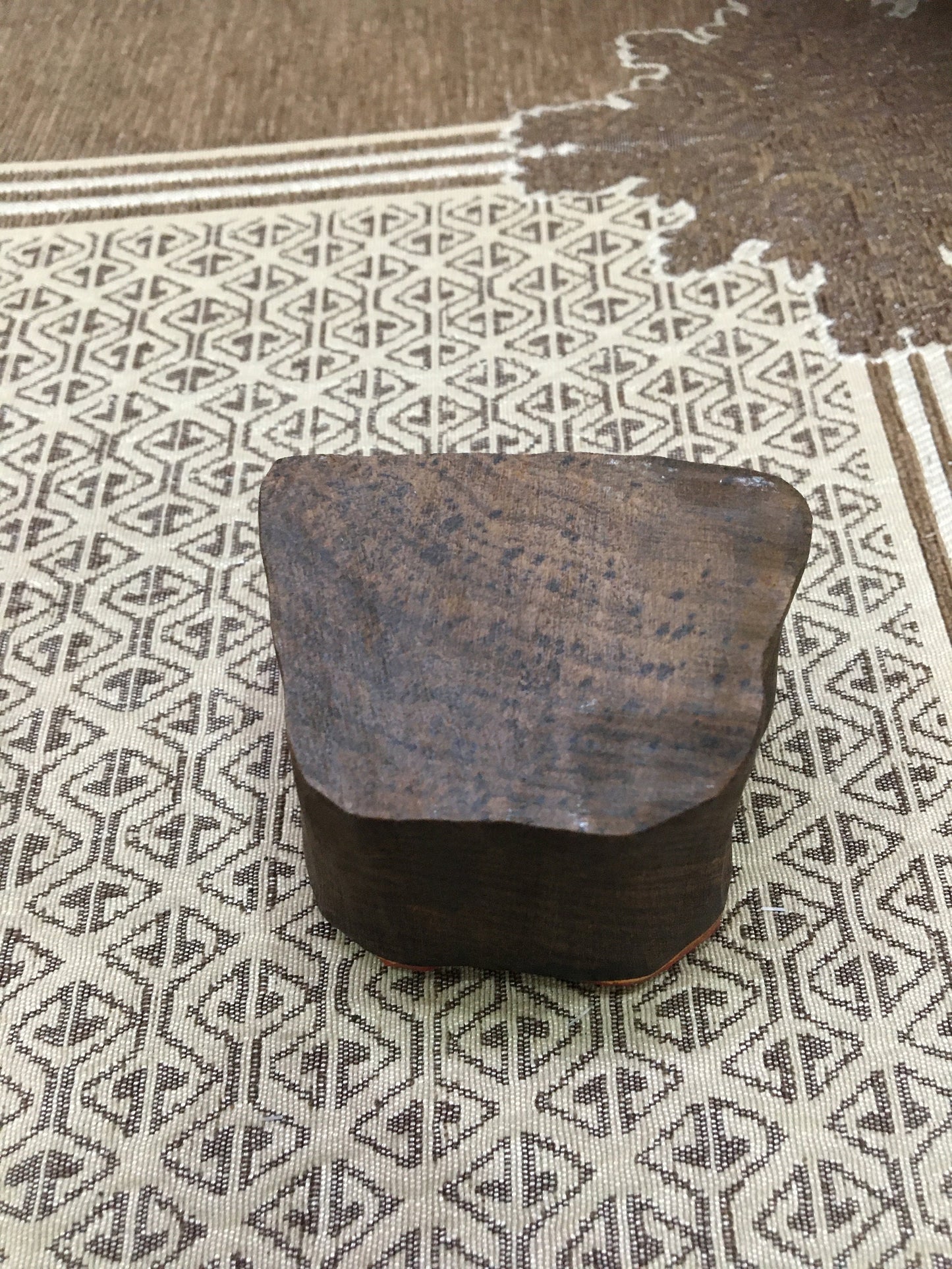 Detailed Butterfly wood mounted rubber stamp block, hand carved Indian wood printing block; textile stamp; pottery stamp,