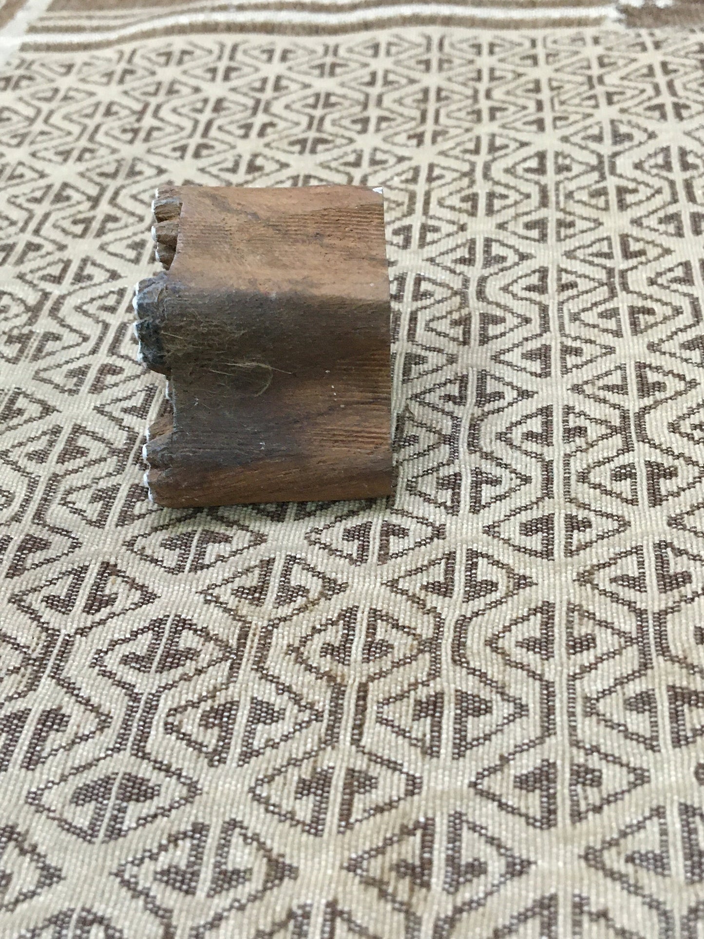 floral motif Repeat Pattern, hand carved Indian wood printing block; textile stamp; pottery stamp,