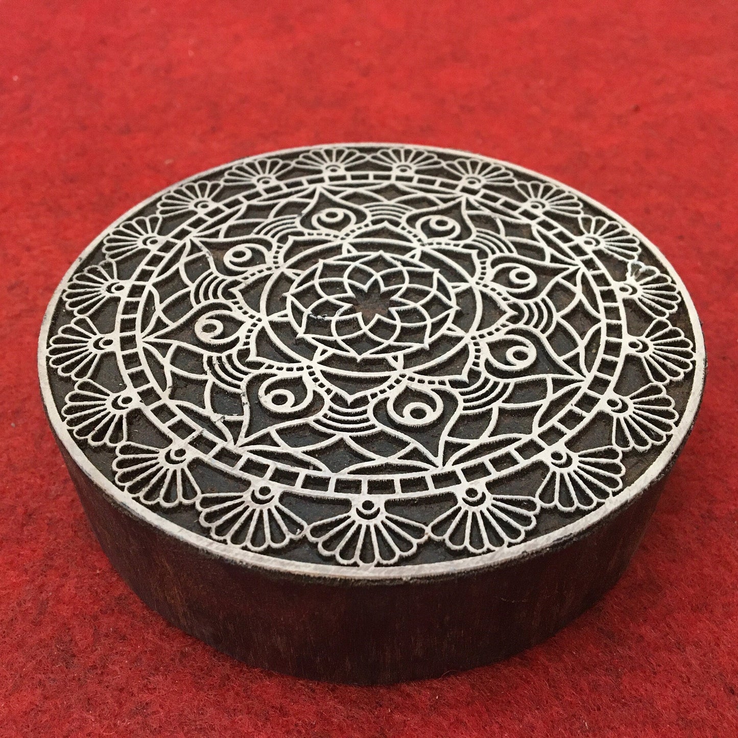 Floral Mandala Wood Stamp