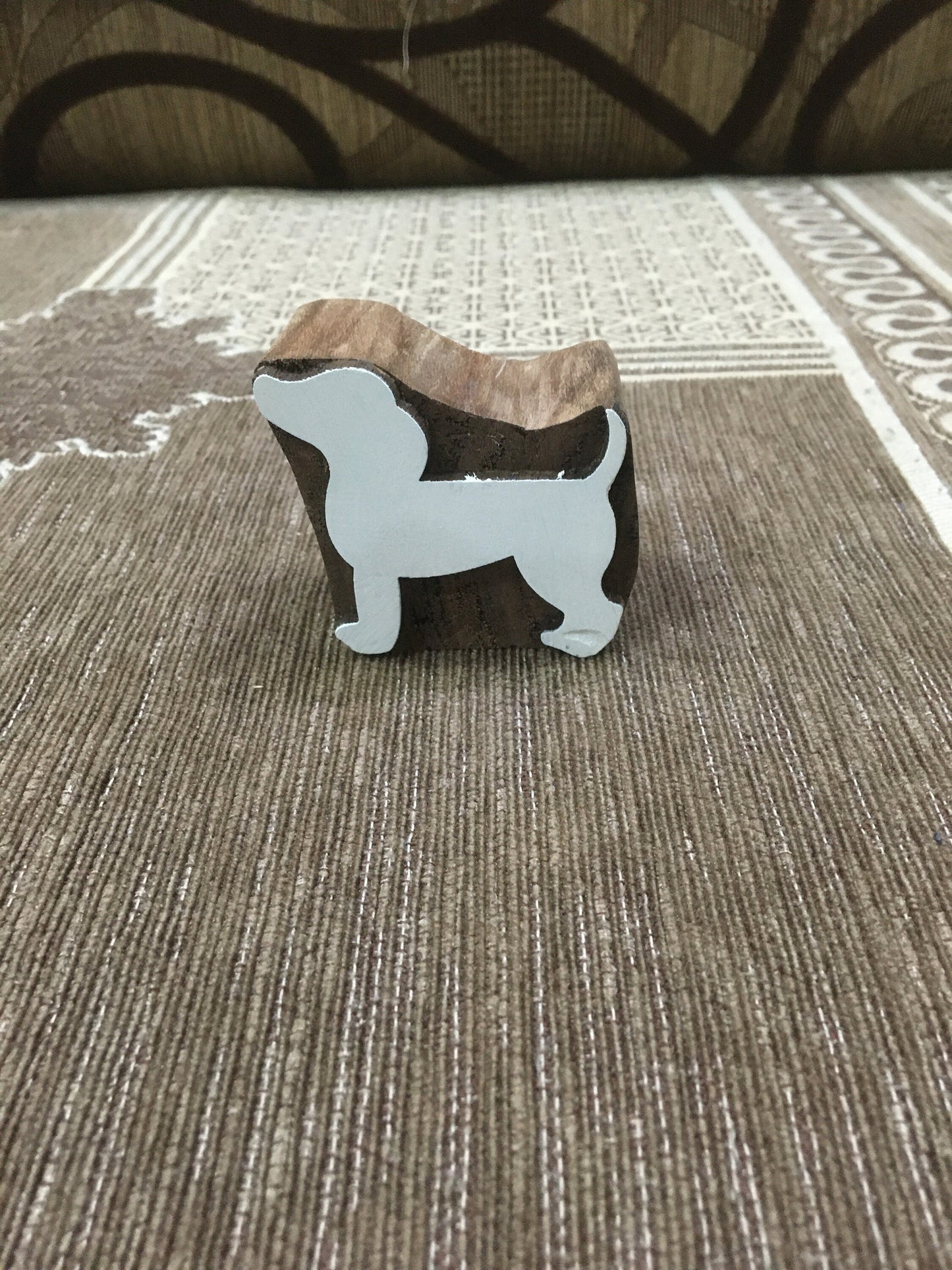 Indian Wooden Printing Block – Doggy, pottery stamp ceramic mould scrapbooking tjap batik printing floral carved stamps.