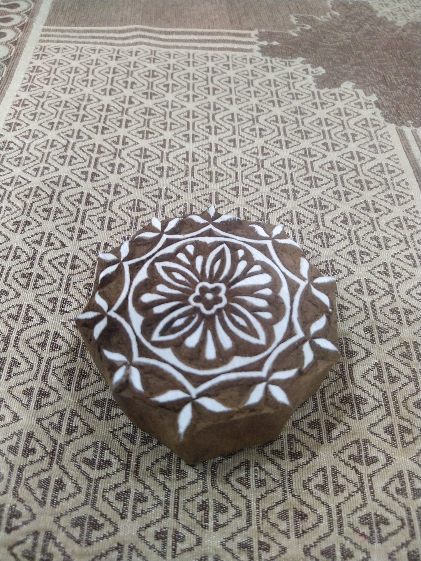 Flower Mandala pottery stamp ceramic mold scrapbooking tjap batik printing floral carved stamps.