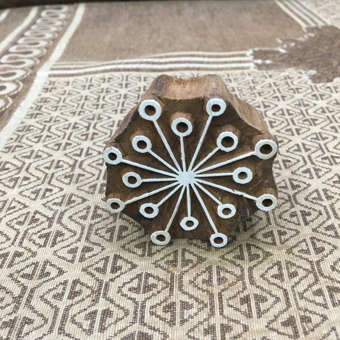 Mini seedhead starburst Wooden Stamp