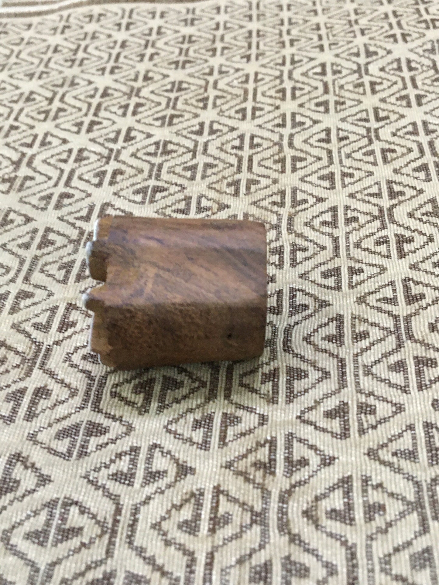 Mini Leaf Motif, Round Hand Carved Indian Wooden Stamp , Wood Block for Textile Fabric Stamping Henna Pottery DIY