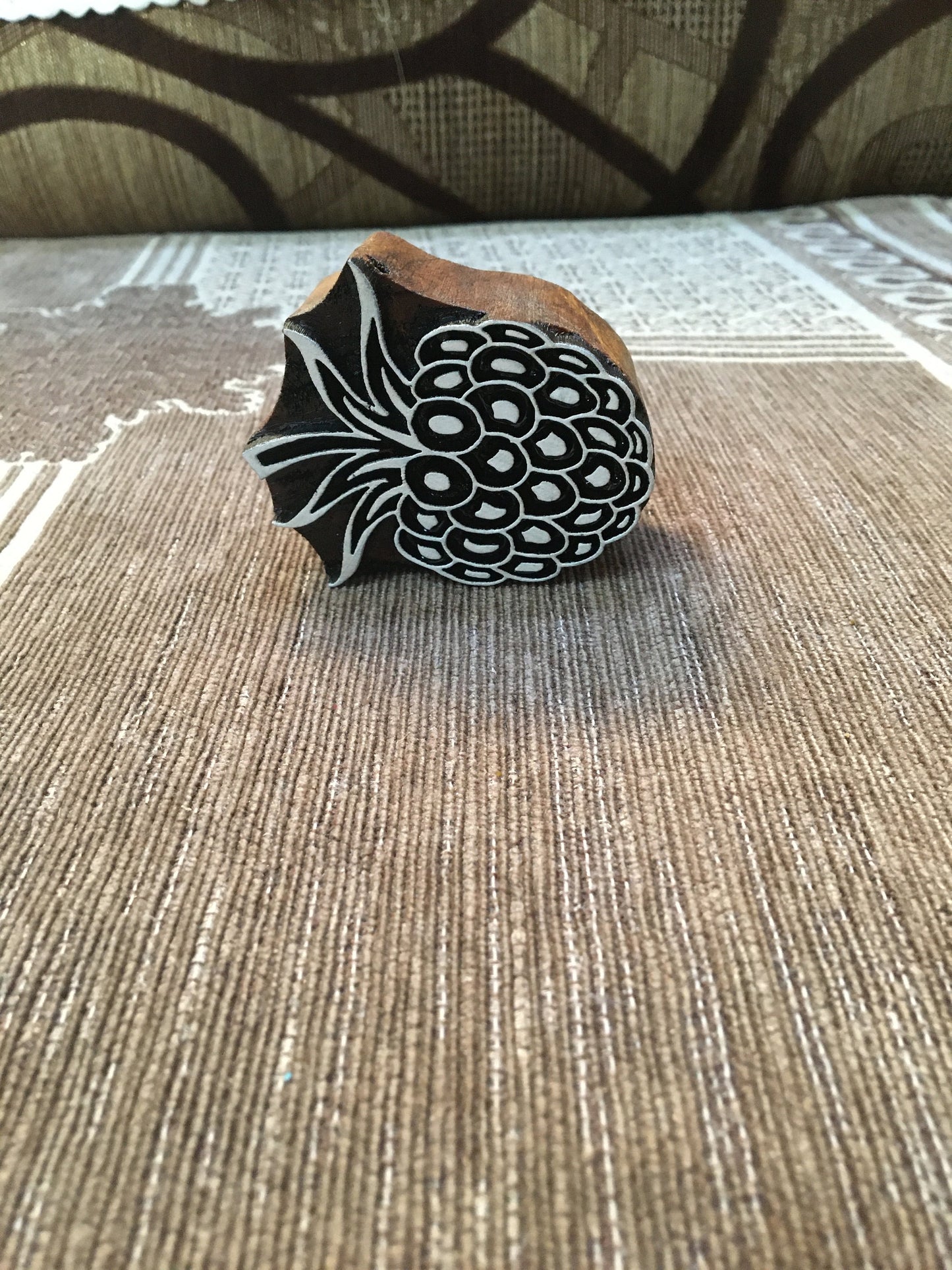 Strawberry Stamp ; hand carved Indian printing block; pottery stamp; textile stamp; Indian print block; clay stamp Scrapbooking Stamp...