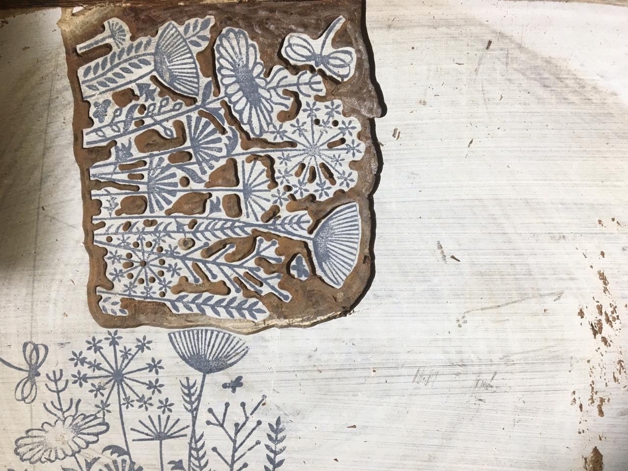 Maedow 01 , pottery stamp ceramic mould scrapbooking tjap batik printing floral carved stamps.