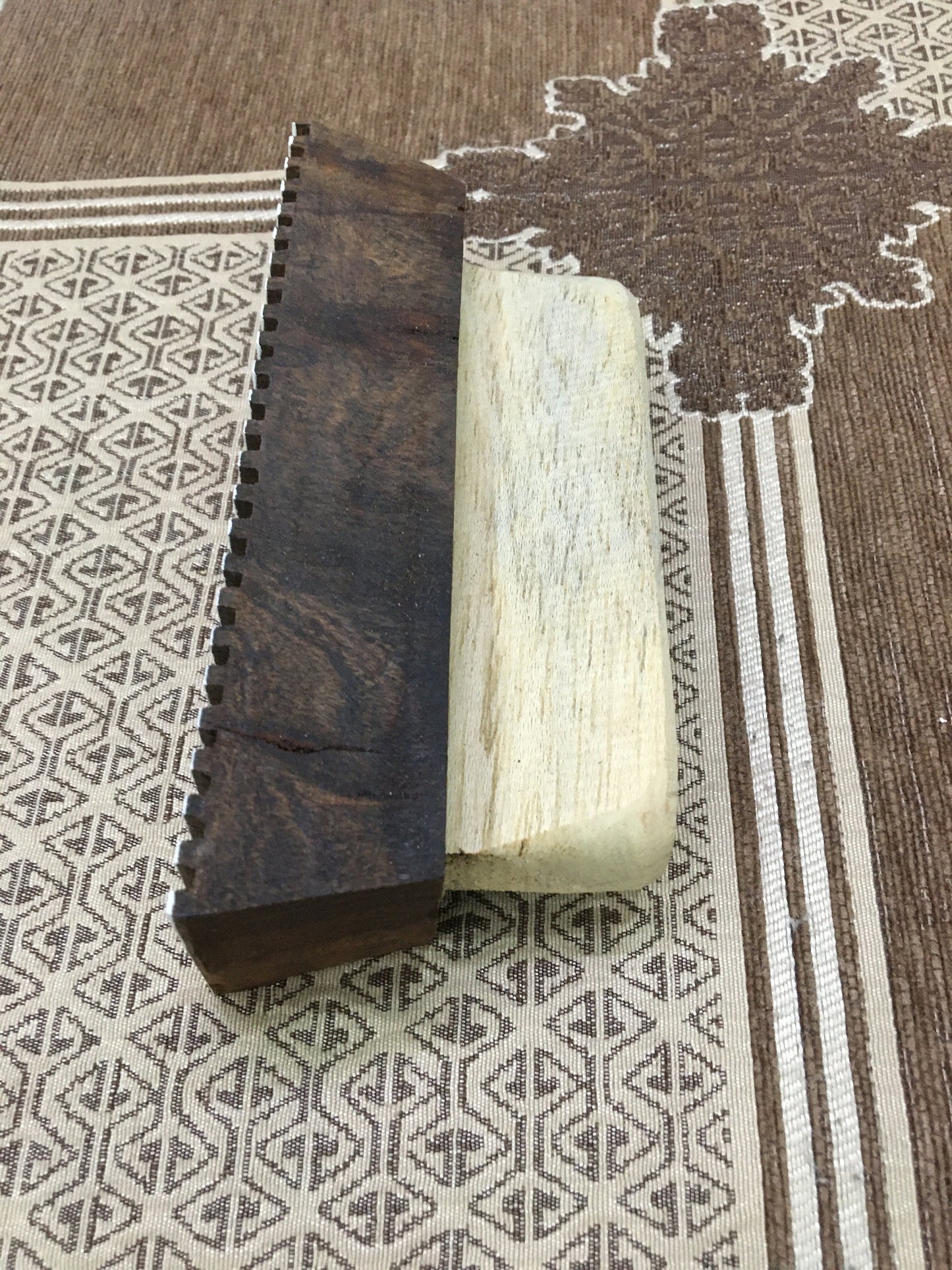 Stripy Border With Handel, pottery stamps Wooden Tjaps, hand carved Indian wood printing block; textile stamp; pottery stamp,