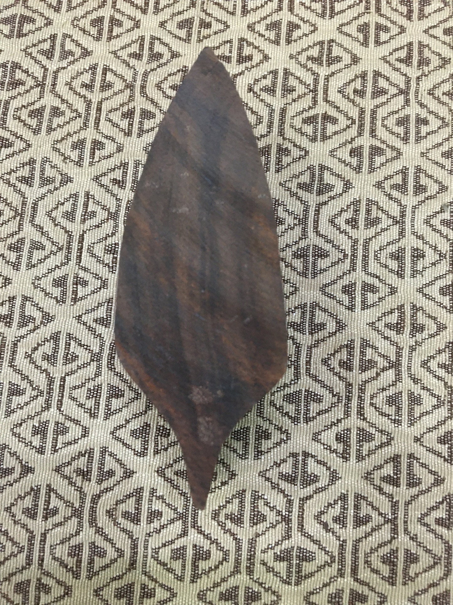 Solid Weed Leaf, hand carved Indian wood printing block; textile stamp; pottery stamp,