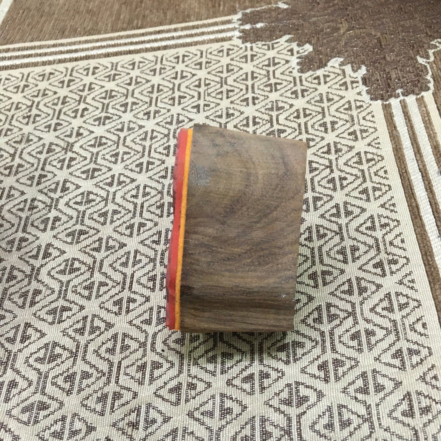 Indian wooden printing block - Triceratops stamp, dinosaur stamp, hand carved, animal stamp, clay stamp, pottery stamp, postcard stamp