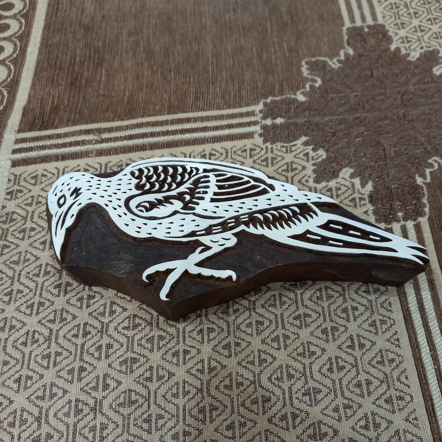 The "Vulture Bird" Indian Wooden Printing Stamp
