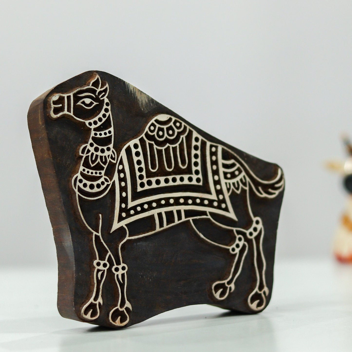 Large Camel Wooden Stamp, hand carved Indian wood printing block; textile stamp; pottery stamp,