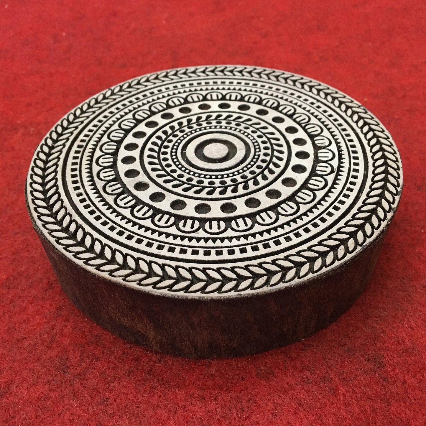 Mandala Wood Stamp; Pottery Stamp
