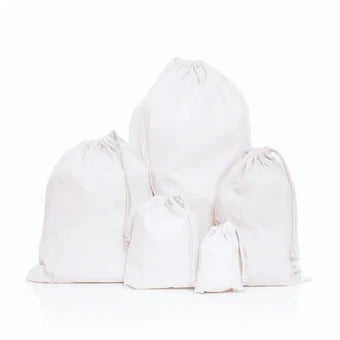 Organic Cotton Weave Drawstring Bags