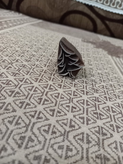 Abstract Christmas Tree ,pottery stamp ceramic mold scrapbooking tjap batik printing floral carved stamps.