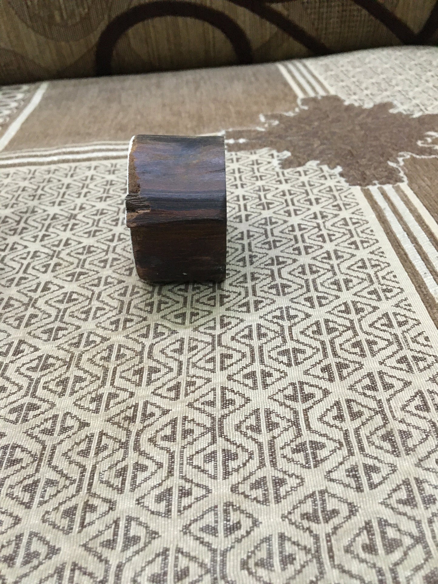 leaf, hand carved Indian wood printing block; textile stamp; pottery stamp,