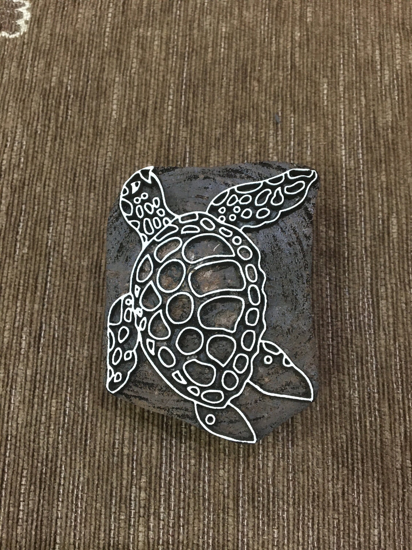 Indian Wood Stamp, Textile Stamp, Wood Blocks, Pottery Stamp,- TURTLE, hand carved Indian wood printing block; textile stamp; pottery stamp,