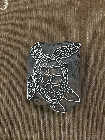 Indian Wood Stamp, Textile Stamp, Wood Blocks, Pottery Stamp,- TURTLE, hand carved Indian wood printing block; textile stamp; pottery stamp,