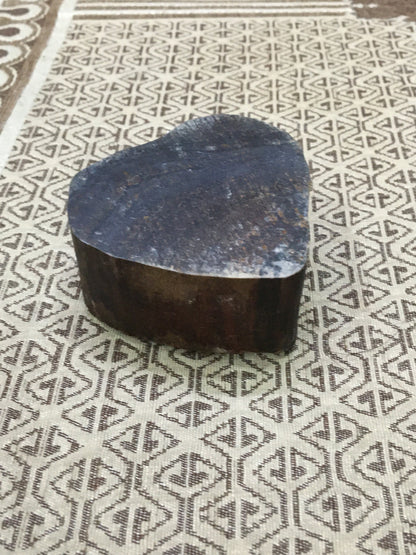 Sacred Love: Indian Wooden Printing Block - Detailed Heart of Hearts, hand carved Indian wood printing block; textile stamp; pottery stamp,