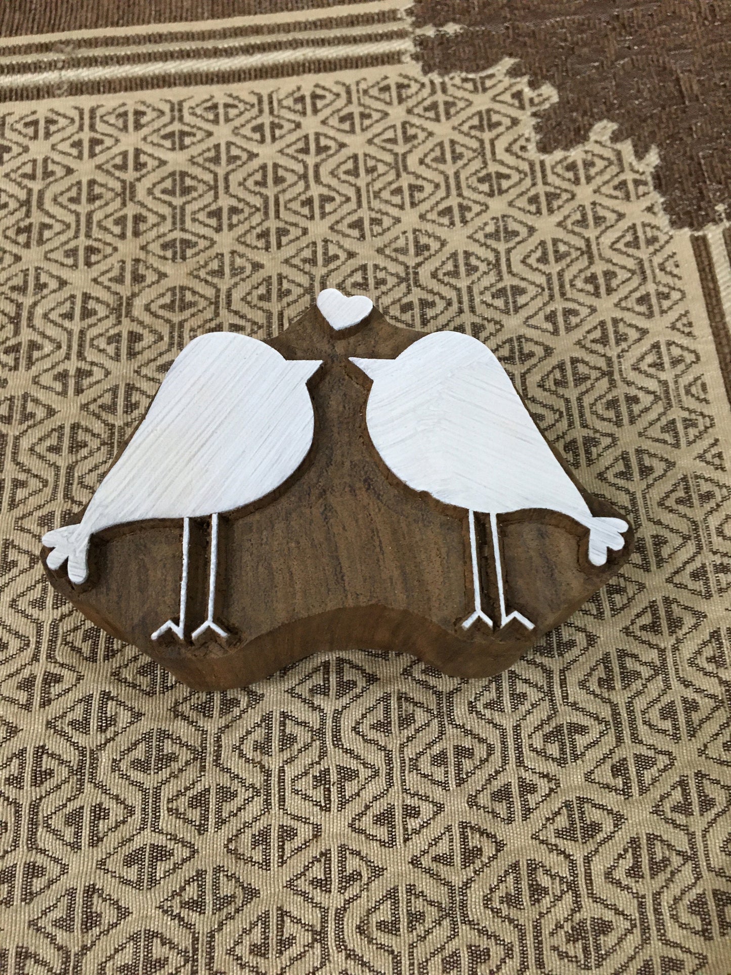 Loving Bird pottery stamp ceramic mold scrapbooking tjap batik printing floral carved stamps.