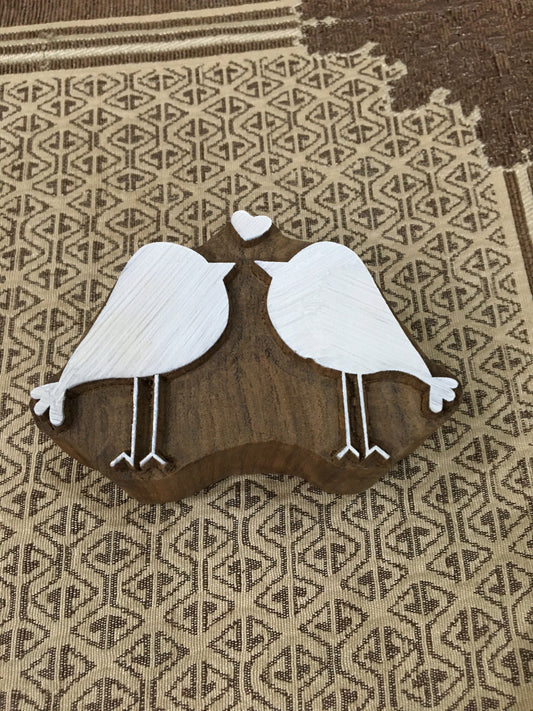 Loving Bird pottery stamp ceramic mold scrapbooking tjap batik printing floral carved stamps.