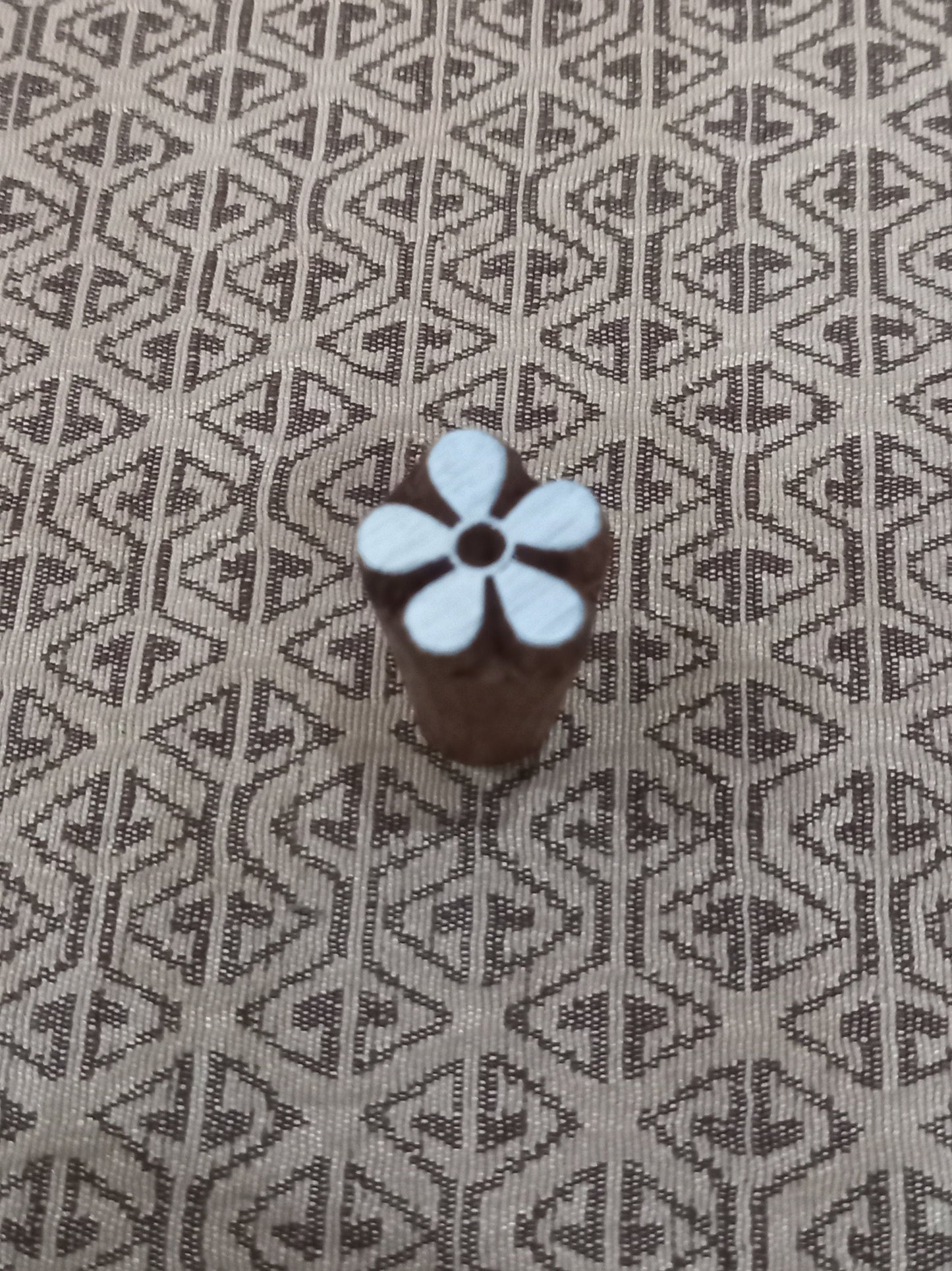 Mini 5 petals flower, pottery stamp ceramic mold scrapbooking tjap batik printing floral carved stamps.