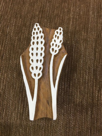 Indian Wooden Printing Block – Lavender Pods, hand carved Indian wood printing block; textile stamp; pottery stamp,
