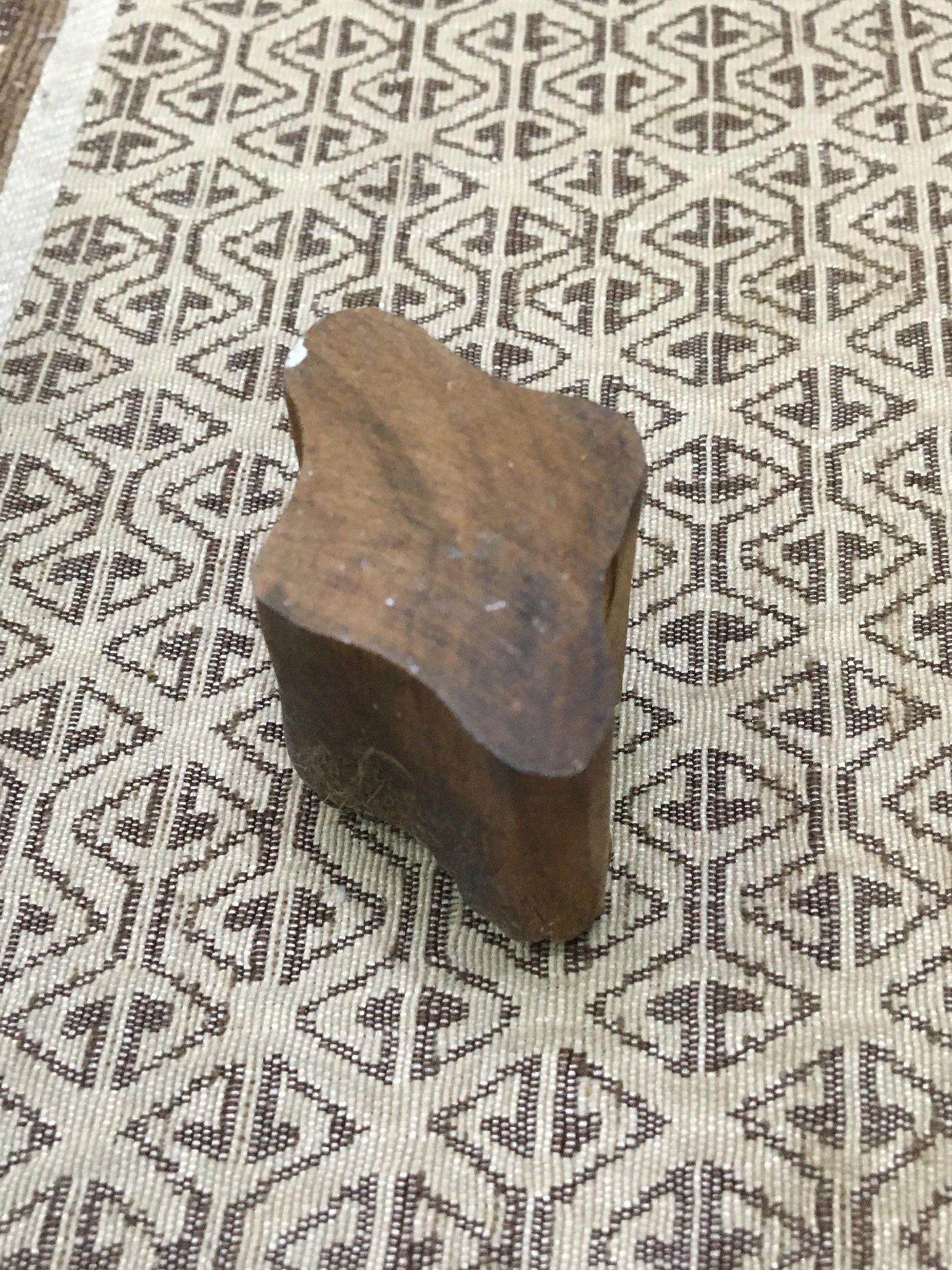 floral motif Repeat Pattern, hand carved Indian wood printing block; textile stamp; pottery stamp,