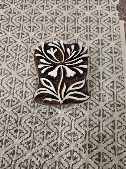 Floral Buds pottery stamp ceramic mold scrapbooking tjap batik printing floral carved stamps.