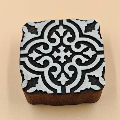 Positive and Negative Moraccan Tile,pottery stamp ceramic mold scrapbooking tjap batik printing floral carved stamps.