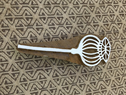Nature's Elegance Unveiled: Single Poppy Head Indian Wooden Printing Block, Dried Poppy Flower, Floral, Wood Block Print Stamp,