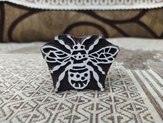 Hornet Bee pottery stamp ceramic mold scrap booking tjap batik printing floral carved stamps.