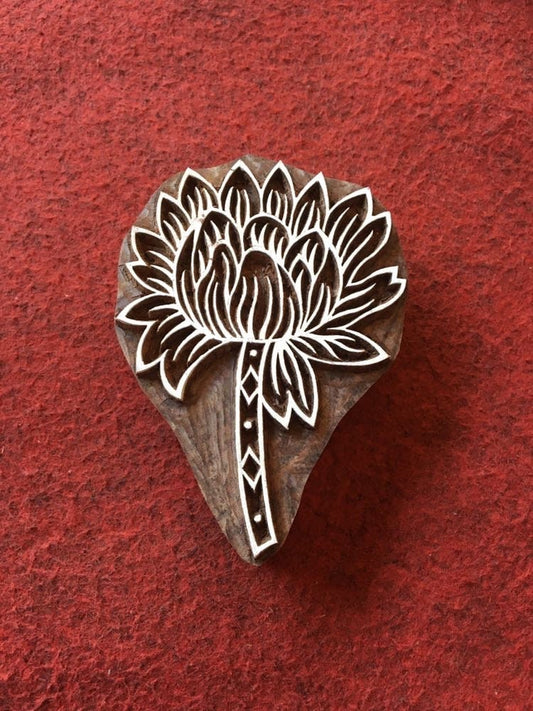 Indian Artistic Handicraft Item Floral 04, hand carved Indian wood printing block; textile stamp; pottery stamp,