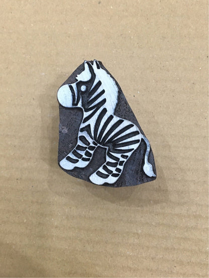 Indian wooden Printing Blocks Baby Zebra ,hand carved Indian wood printing block; textile stamp; pottery stamp,