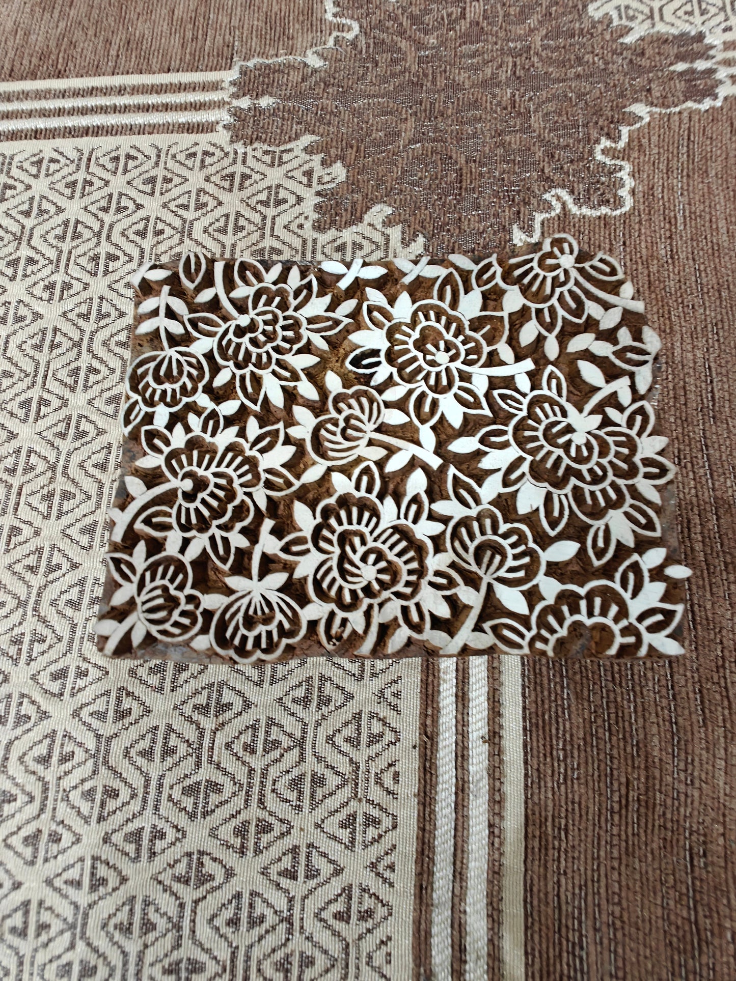 Floral Repeat Pattern pottery stamp ceramic mold scrapbooking tjap batik printing floral carved stamps.