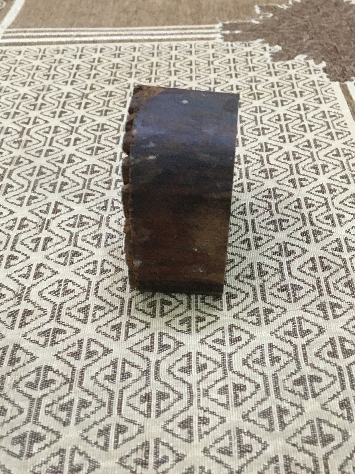 Sacred Love: Indian Wooden Printing Block - Detailed Heart of Hearts, hand carved Indian wood printing block; textile stamp; pottery stamp,