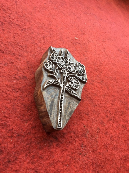 Indian Artistic Handicraft Item Floral 10, hand carved Indian wood printing block; textile stamp; pottery stamp,