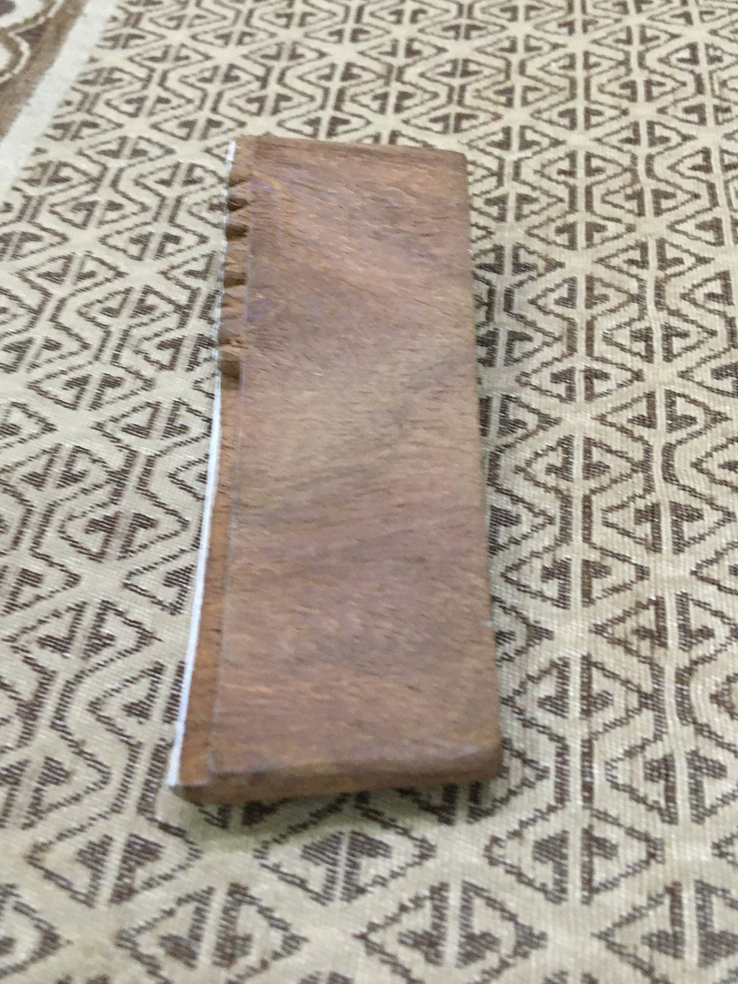 Single Lavender Stem, hand carved Indian wood printing block; textile stamp; pottery stamp,