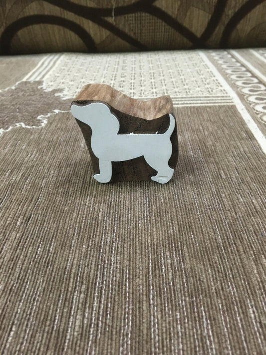 Indian Wooden Printing Block – Doggy, pottery stamp ceramic mould scrapbooking tjap batik printing floral carved stamps.