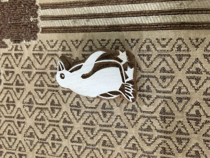 Penguin Block ,pottery stamp ceramic mould scrapbooking tjap batik printing floral carved stamps.