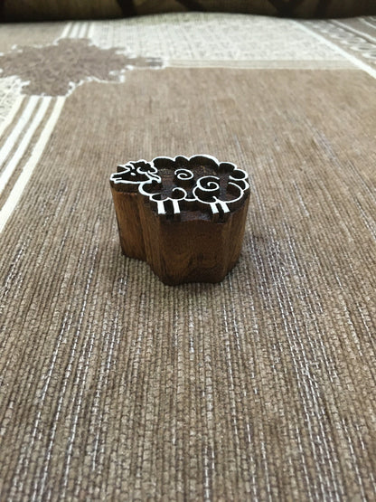 Funky wooly sheep stamp Indian Artistic Handicraft Items Wooden Printing Block, Pottery stamp, Tjaps, Textile Stamp, Printing Stamp Blocks