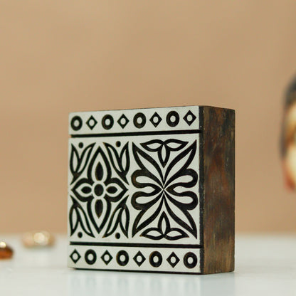 Mini Border stamp, hand carved Indian wood printing block; textile stamp; pottery stamp,