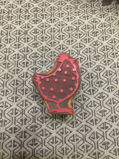 Funky Chickens Indian Artistic Handicraft Items Rubber Printing Block,Tjaps,Batik stamps,pottery stamps,clay stamps,Indian Mounted stamps,
