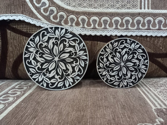 Mandala floral Block ,pottery stamp ceramic mold scrapbooking tjap batik printing floral carved stamps.