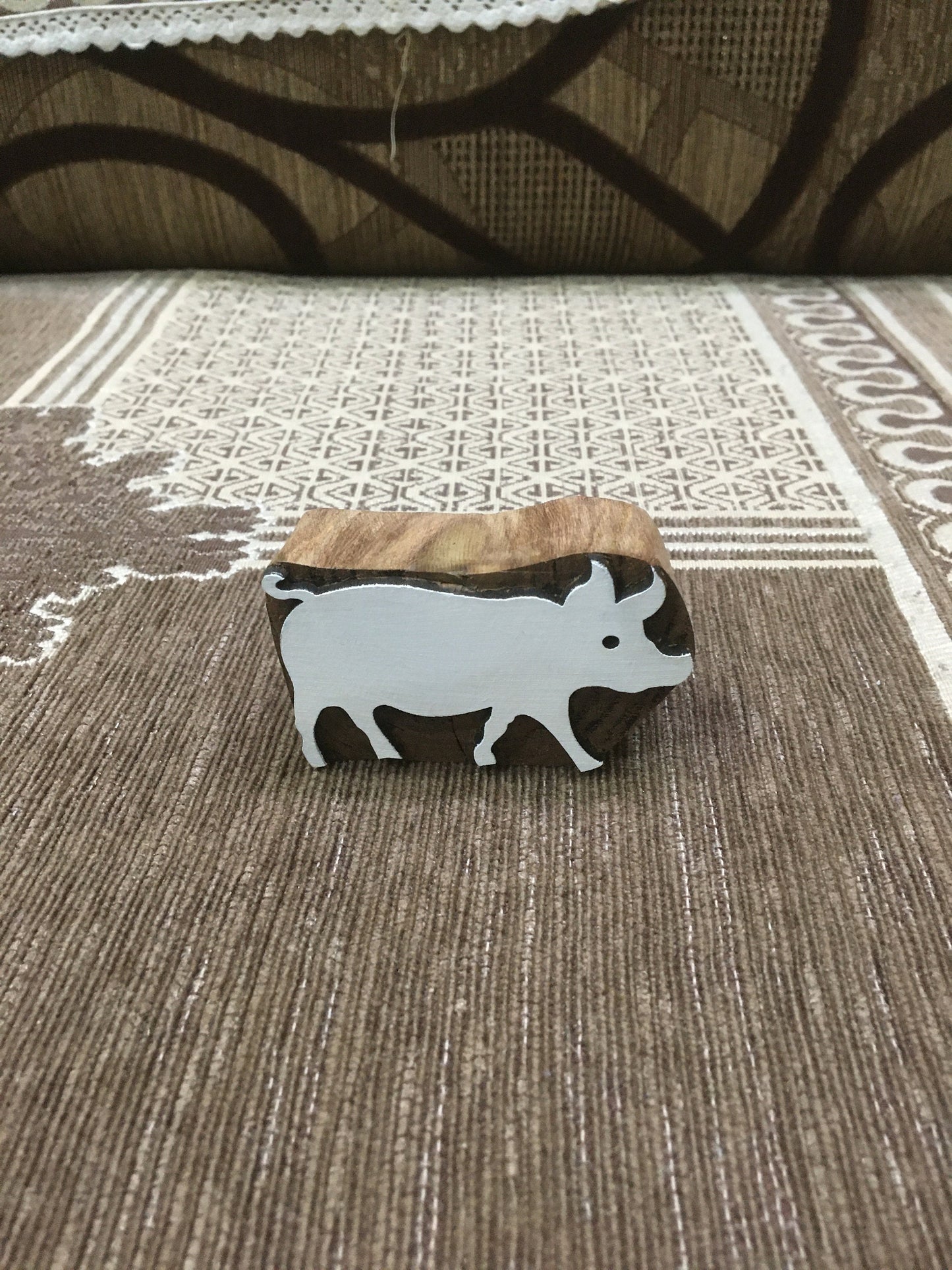 Indian wooden printing block - Pig Stamp, Wood Block Stamps, Tjaps, Pottery stamps, Indian Wood Stamps, Soap stamp