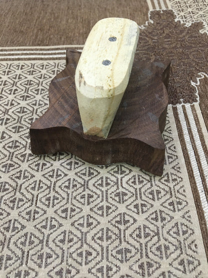 Exquisite Artistry: Petal Repeat Hand Carved Wooden Printing Block, hand carved Indian wood printing block; textile stamp; pottery stamp,