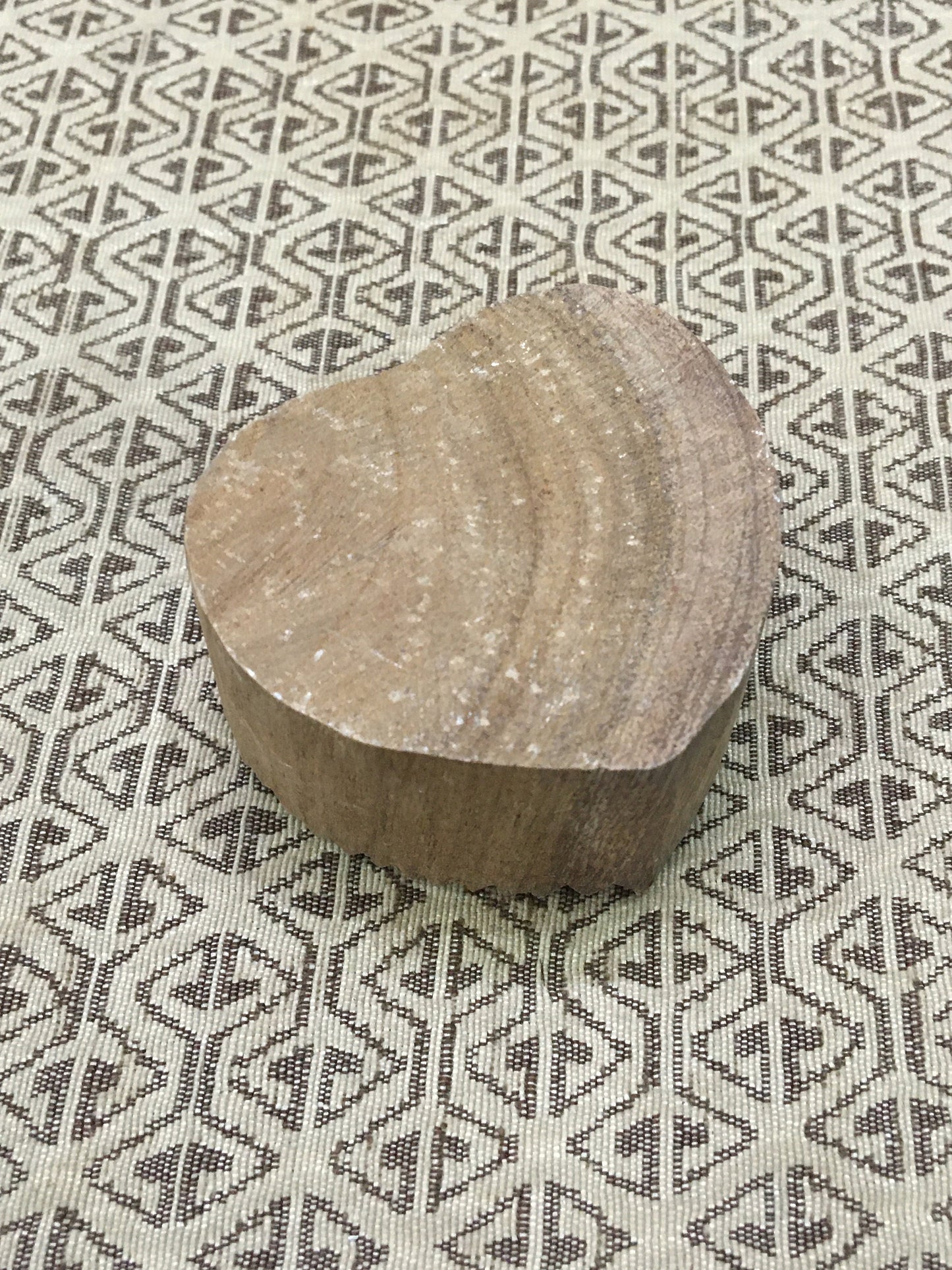 Heartfelt Elegance: Intricate Wooden Printing Block with Detailed Heart Design, hand carved Indian block; textile stamp; pottery stamp,