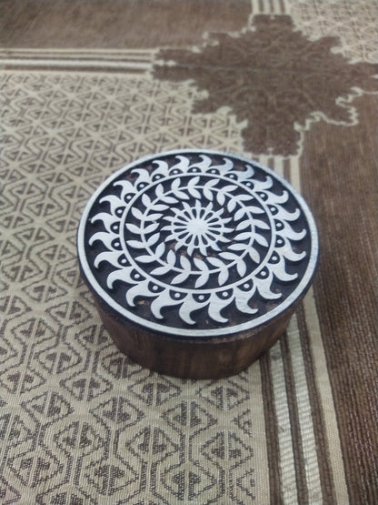 Mandal 05 pottery stamp ceramic mold scrapbooking tjap batik printing floral carved stamps.