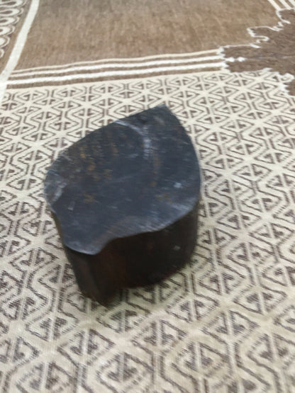 leaf, hand carved Indian wood printing block; textile stamp; pottery stamp,